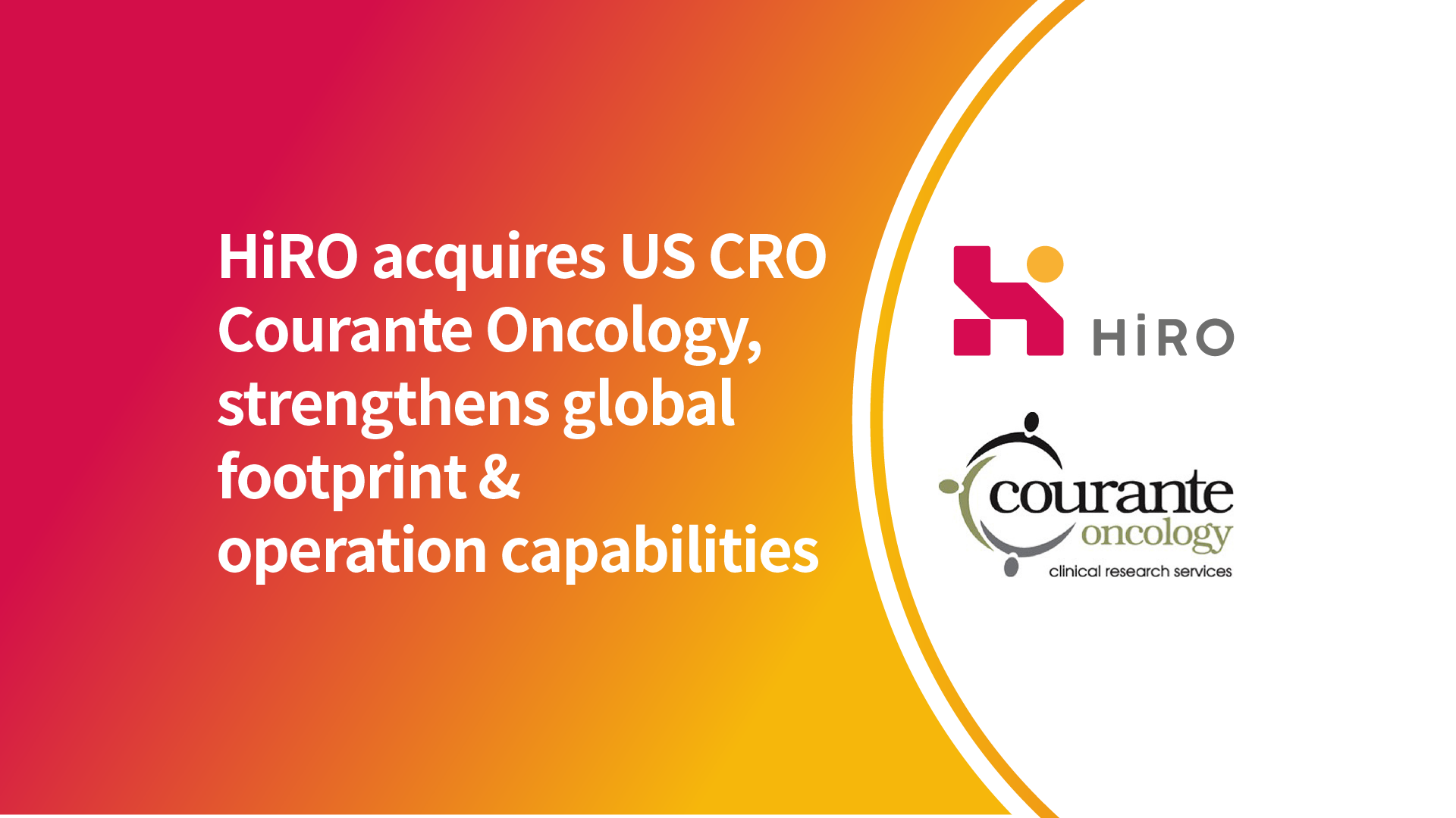 HiRO Acquires US CRO Courante Oncology